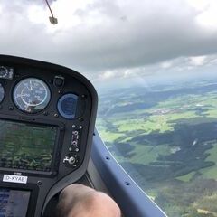 Flugwegposition um 11:19:45: Aufgenommen in der Nähe von Oberallgäu, Deutschland in 1535 Meter